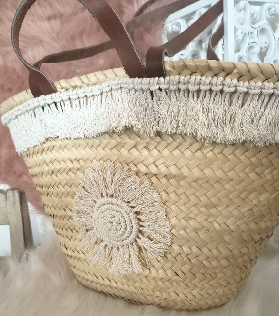 Panier personnalisé avec franges