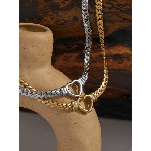 collier Cœur en acier inoxydable