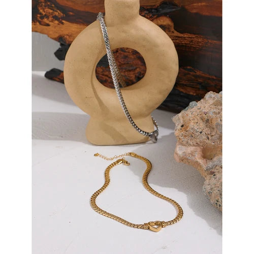 collier Cœur en acier inoxydable