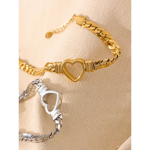 Bracelet coeur en Acier Inoxydable