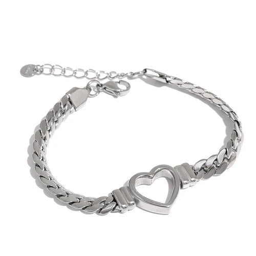 Bracelet coeur en Acier Inoxydable