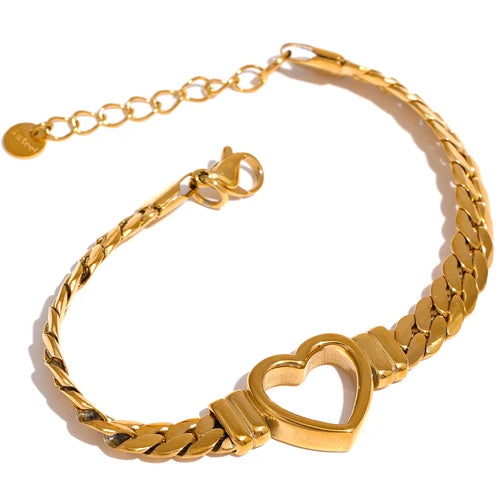 Bracelet coeur en Acier Inoxydable