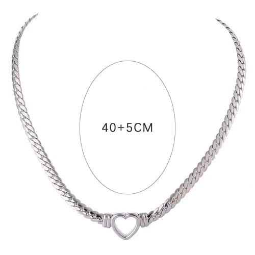 collier Cœur en acier inoxydable