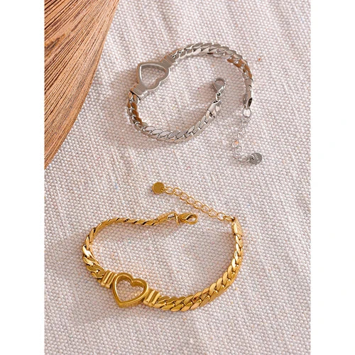 Bracelet coeur en Acier Inoxydable