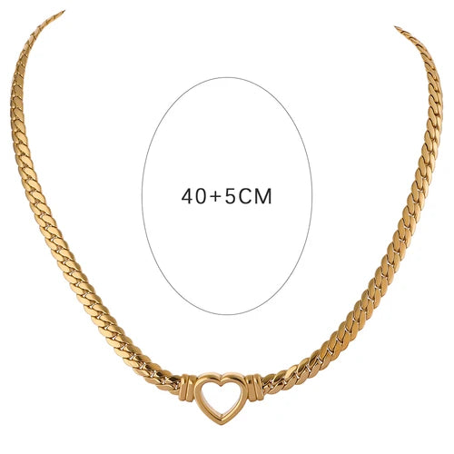 collier Cœur en acier inoxydable