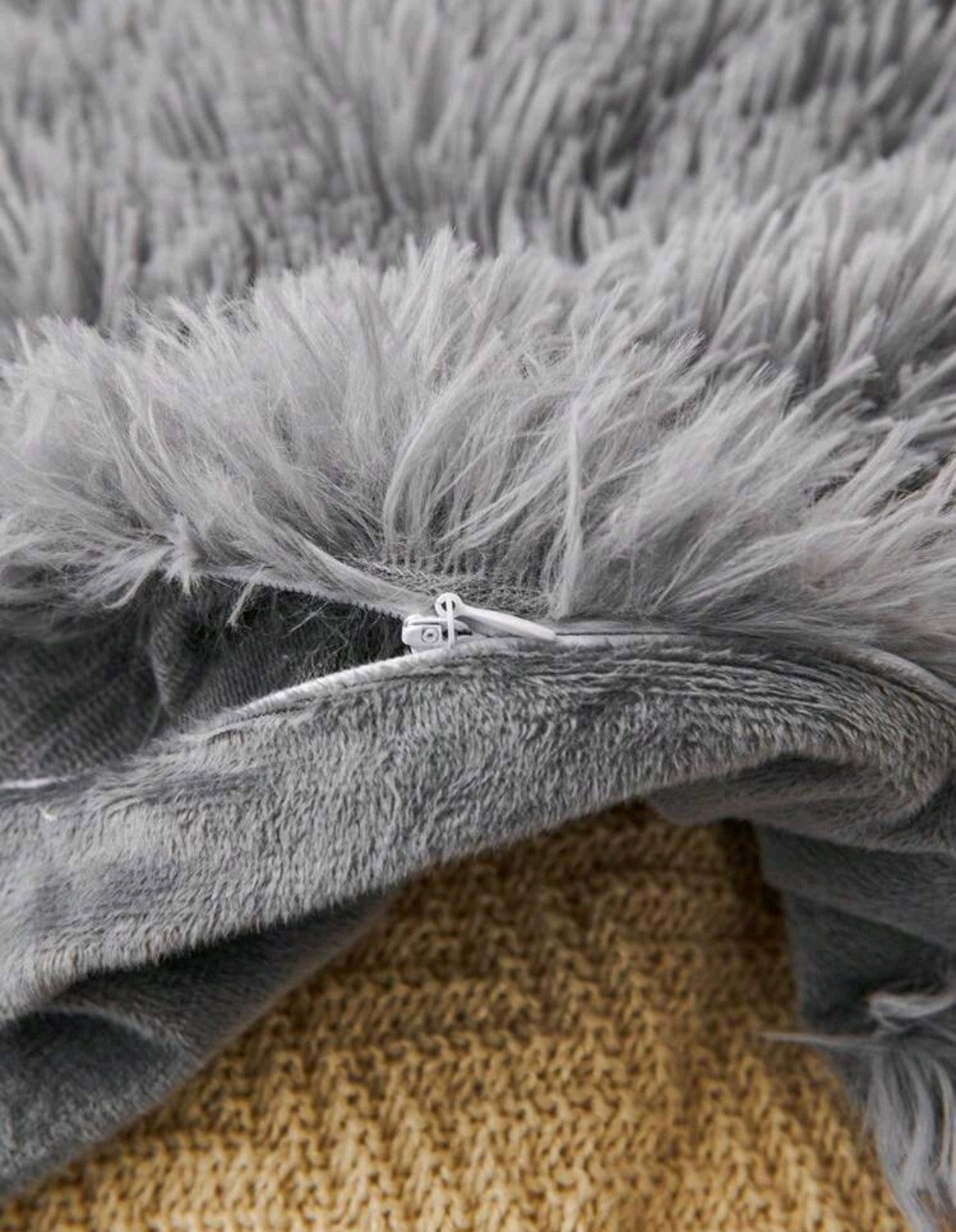 1 pièce de Housse de coussin Duveteux