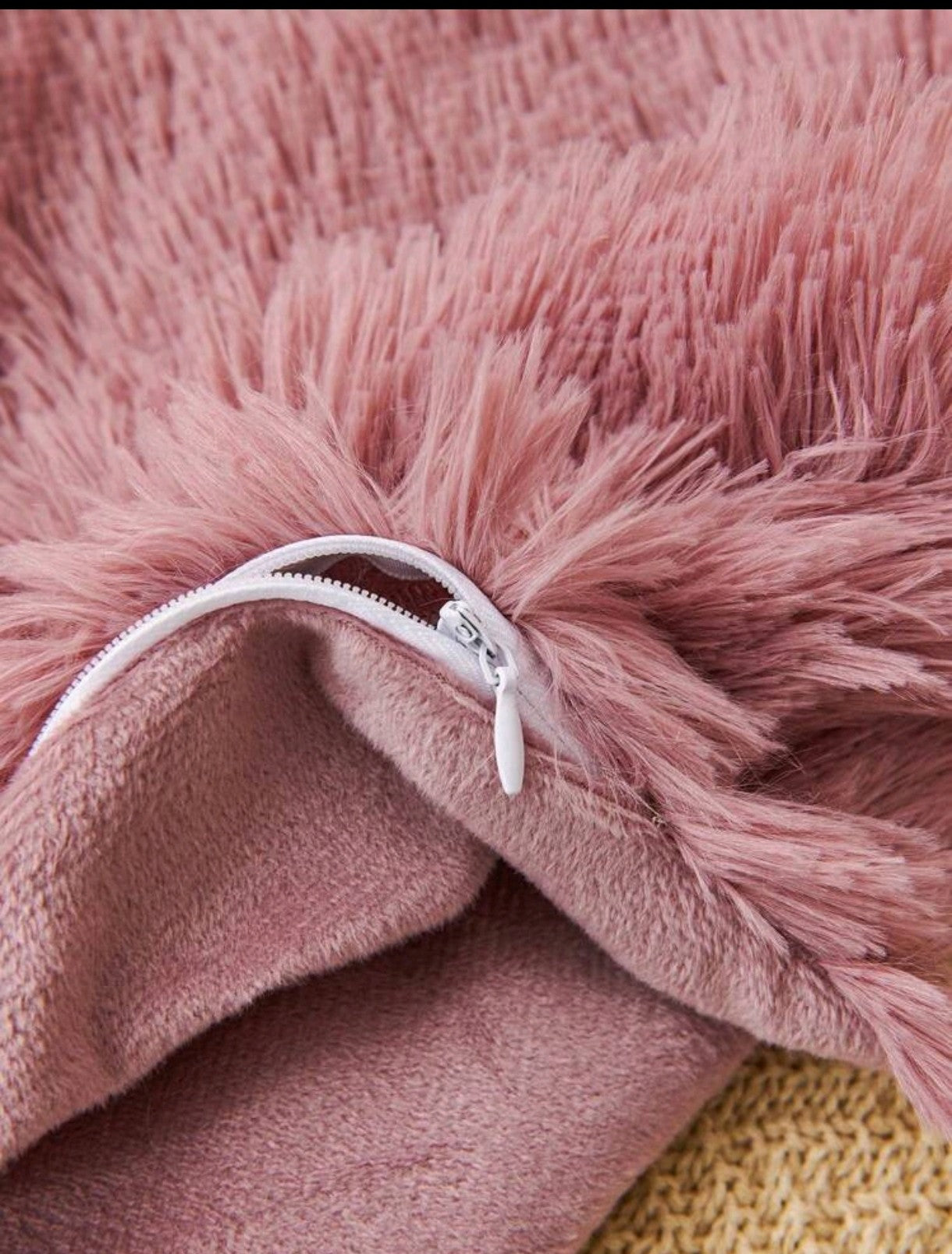 1 pièce de Housse de coussin Duveteux