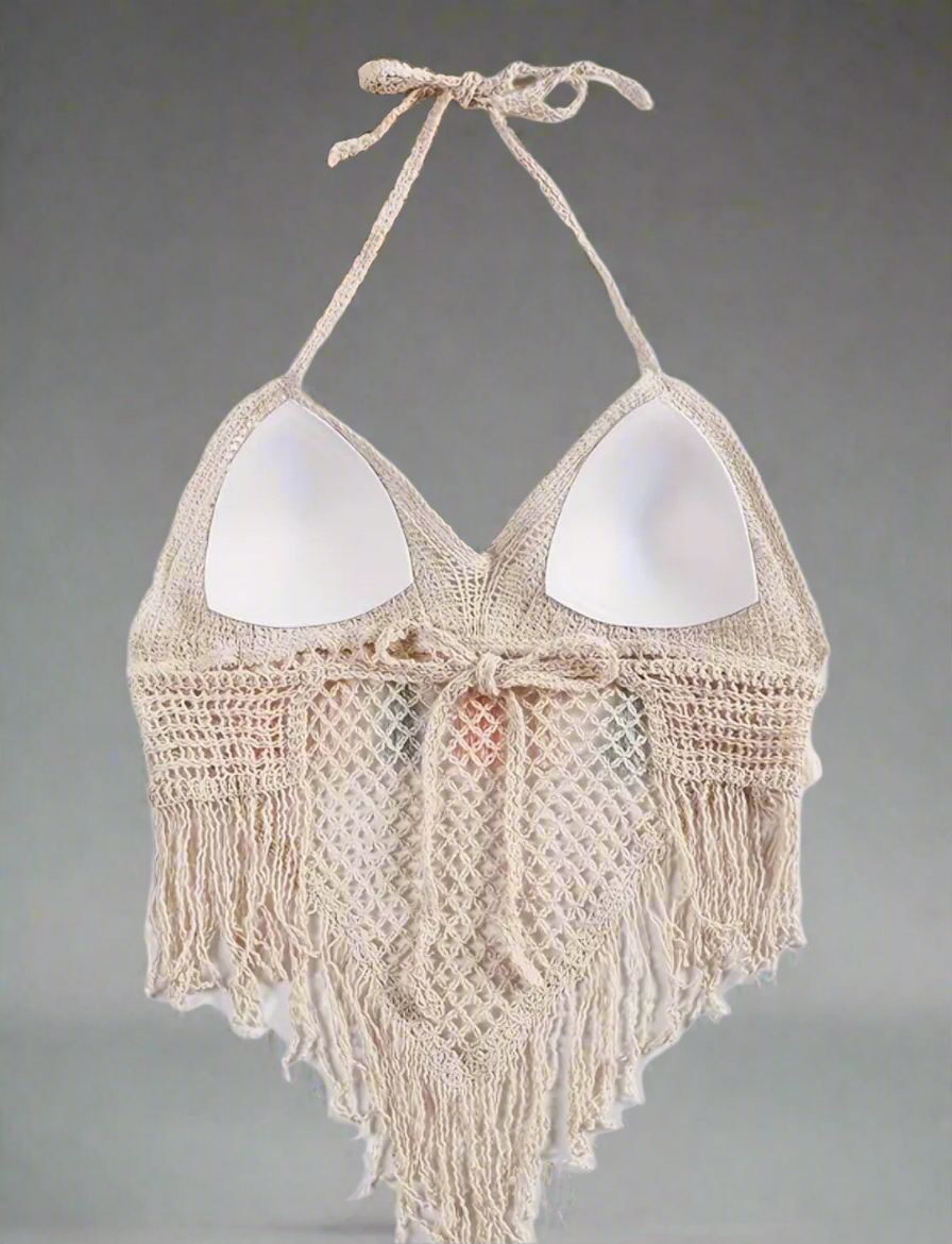 Top de plage au crochet
