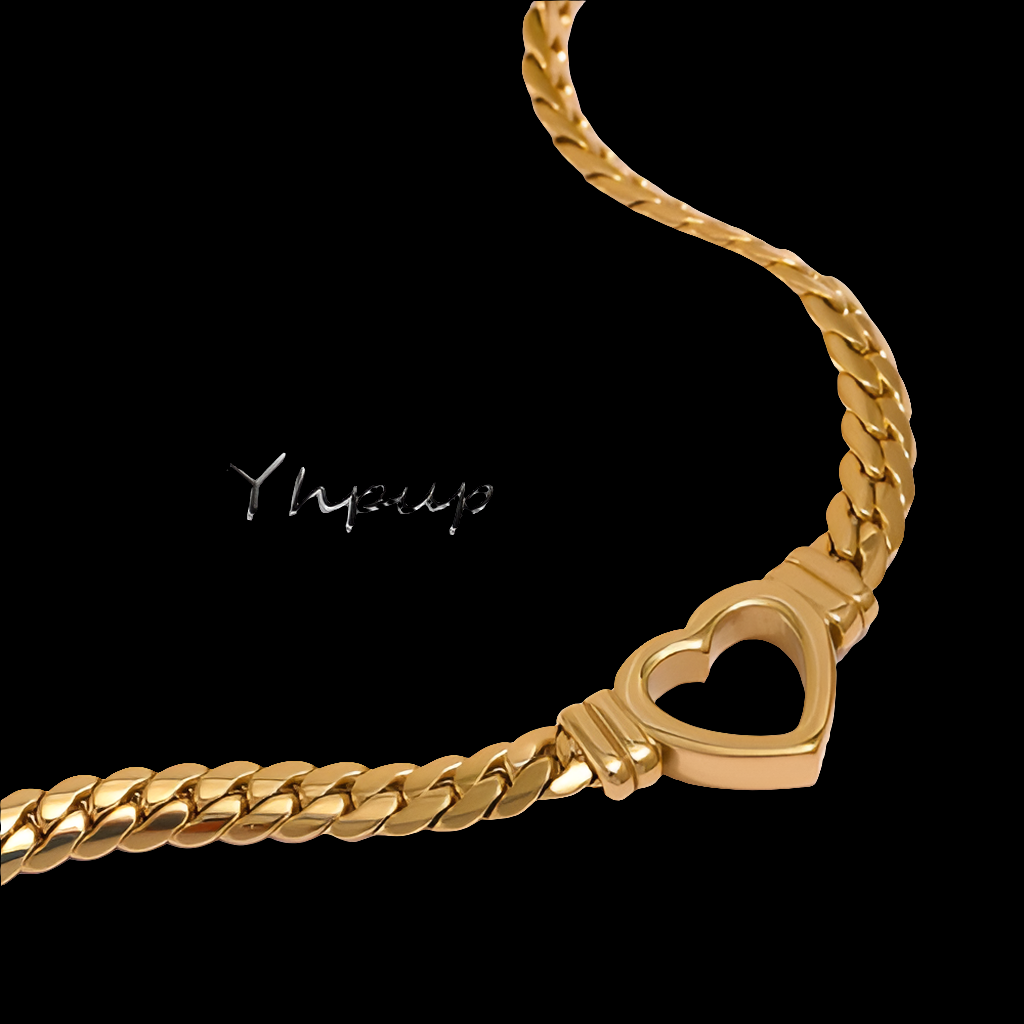 collier Cœur en acier inoxydable