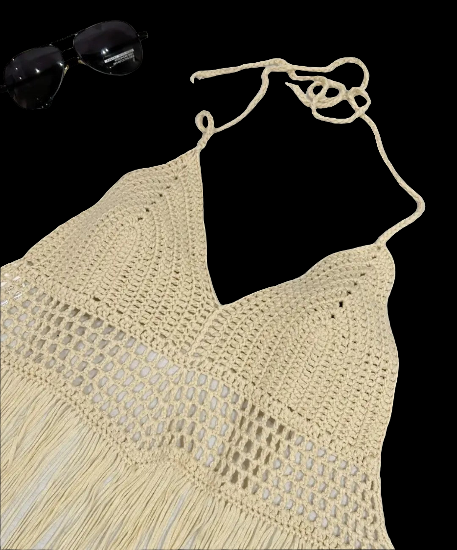 Top au crochet bohème chic