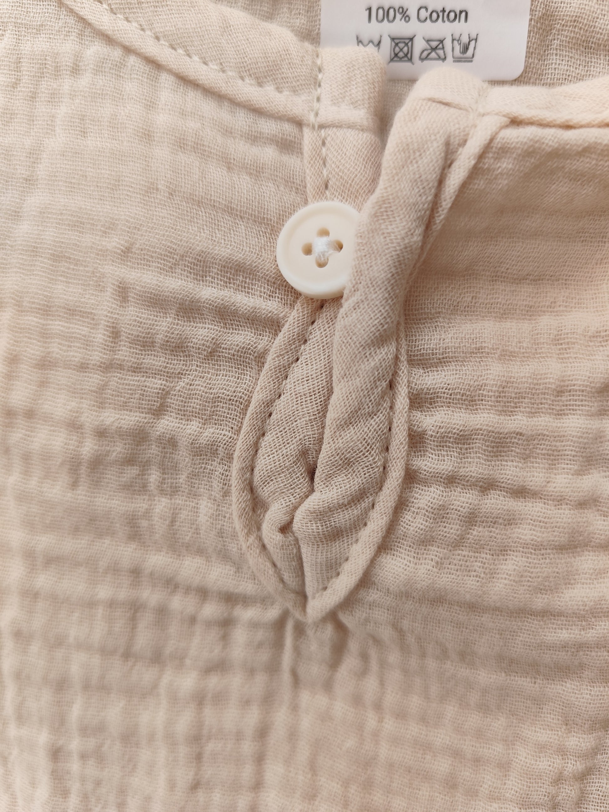 T-shirt gaz de coton 100 % naturel pour bébé