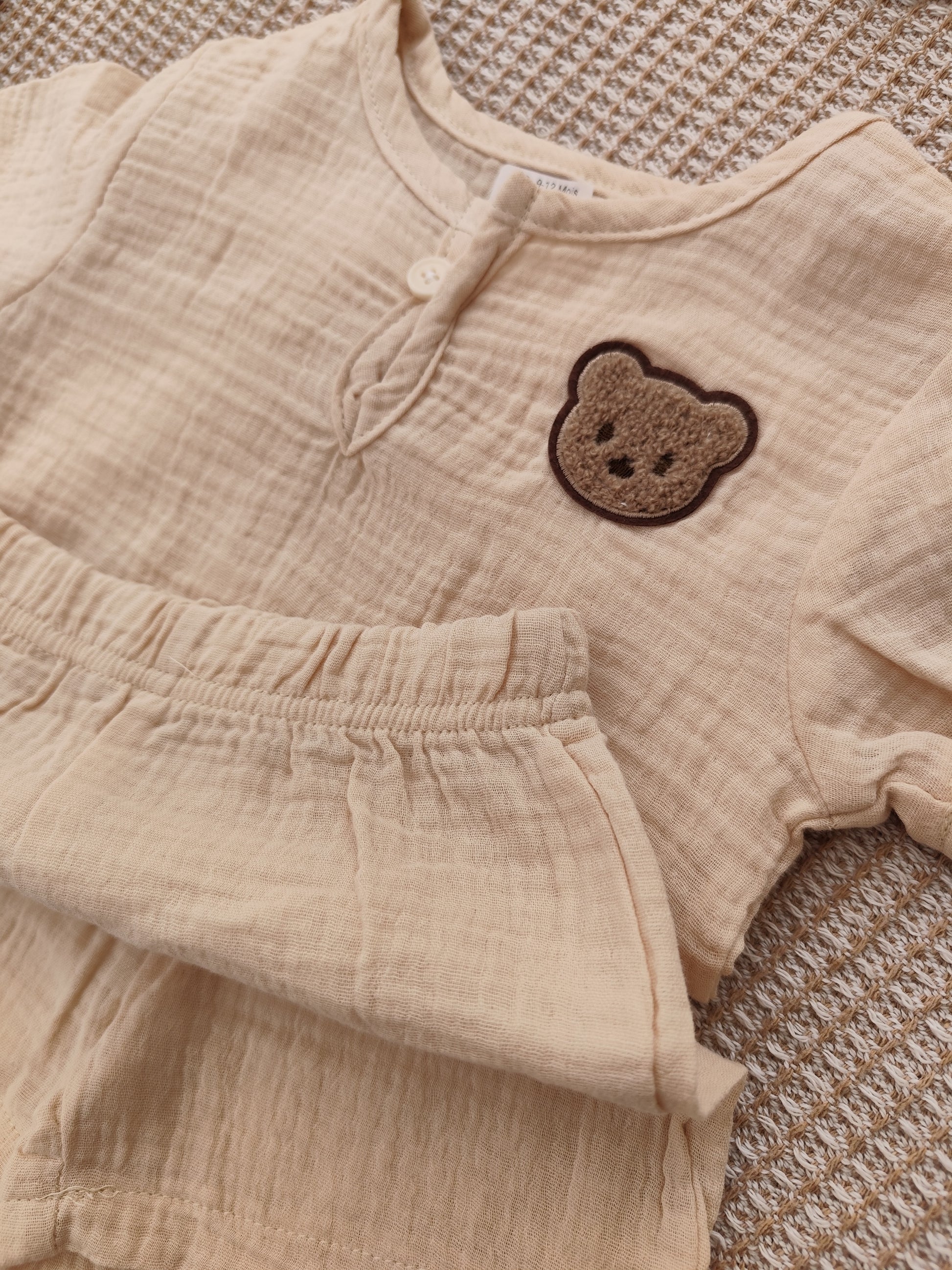 Ensemble 2 pièces gaz de coton pour bébé