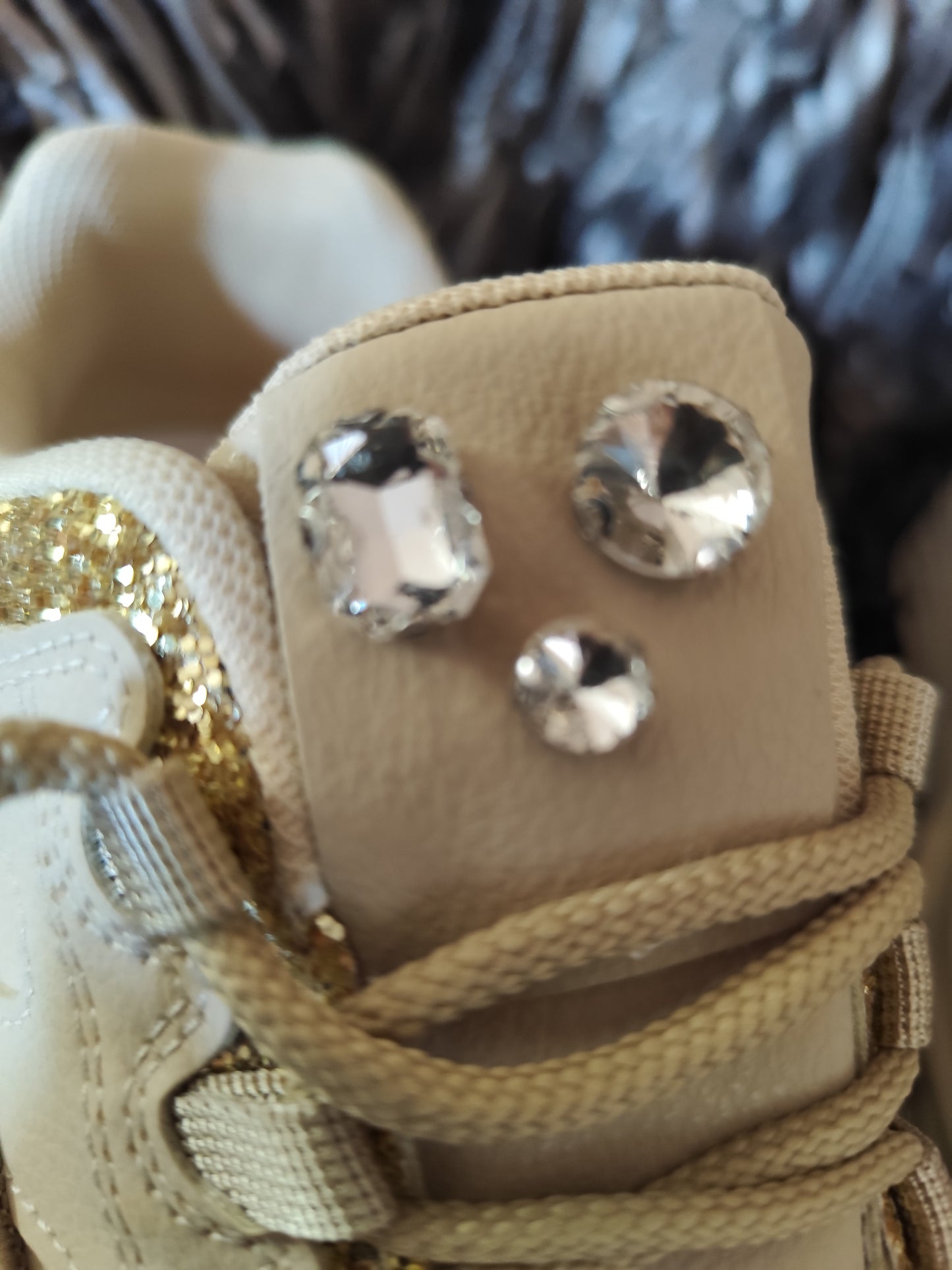 Chaussures basket femme strac et paillettes