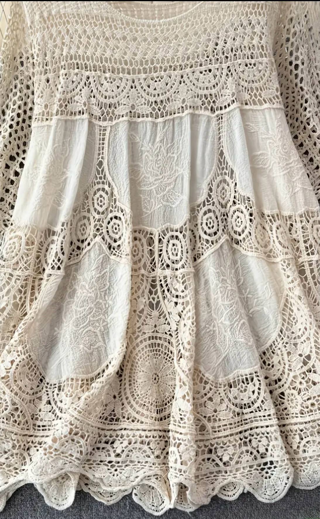 Robe tunique bohème chic crochet , Pour un style plus élégant et sophistiqué