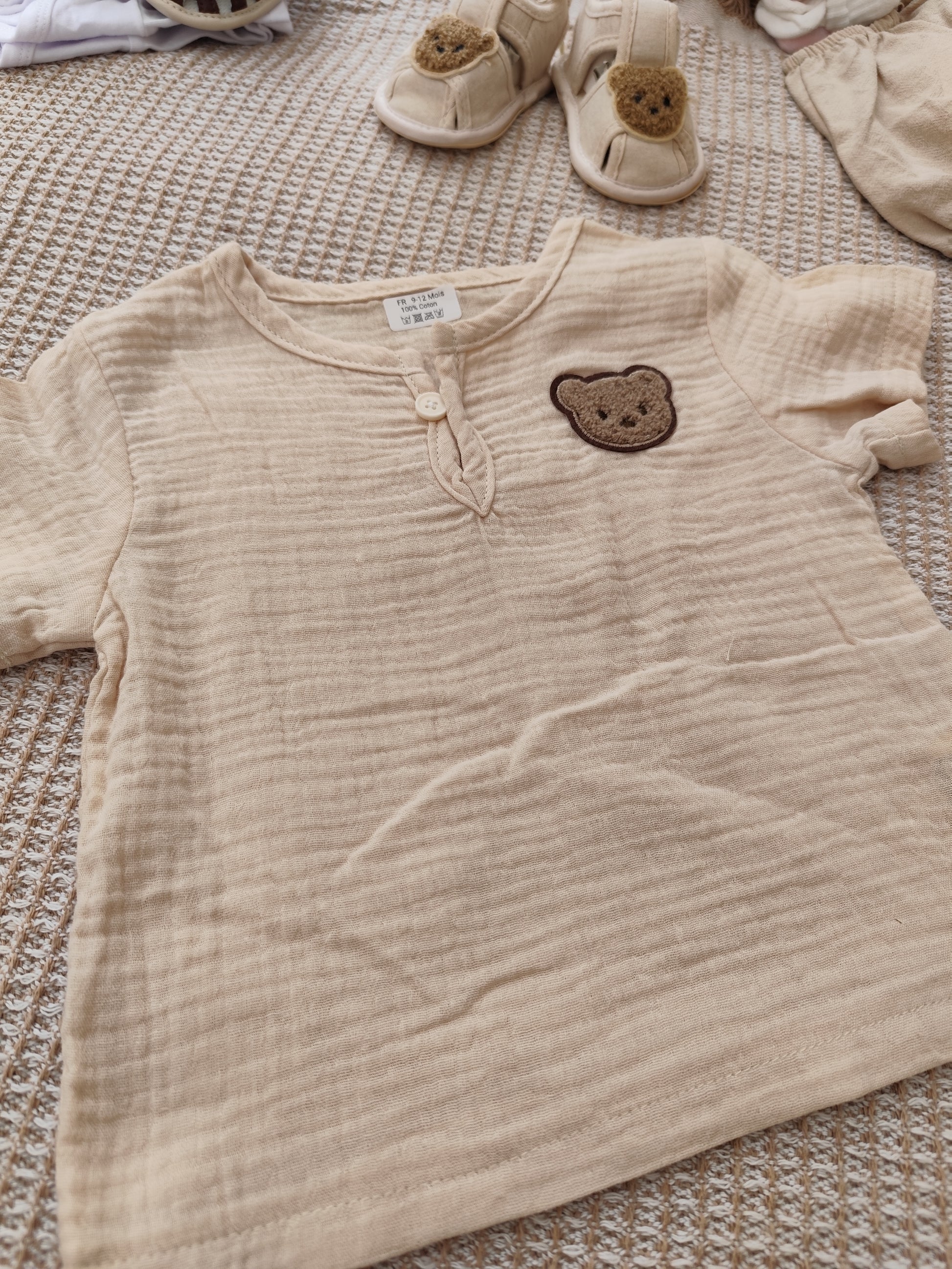 T-shirt en gaz de coton pour bébé