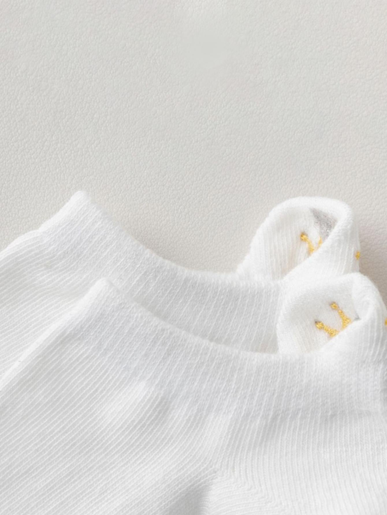 5 paires de Chaussettes femmes à Broderie