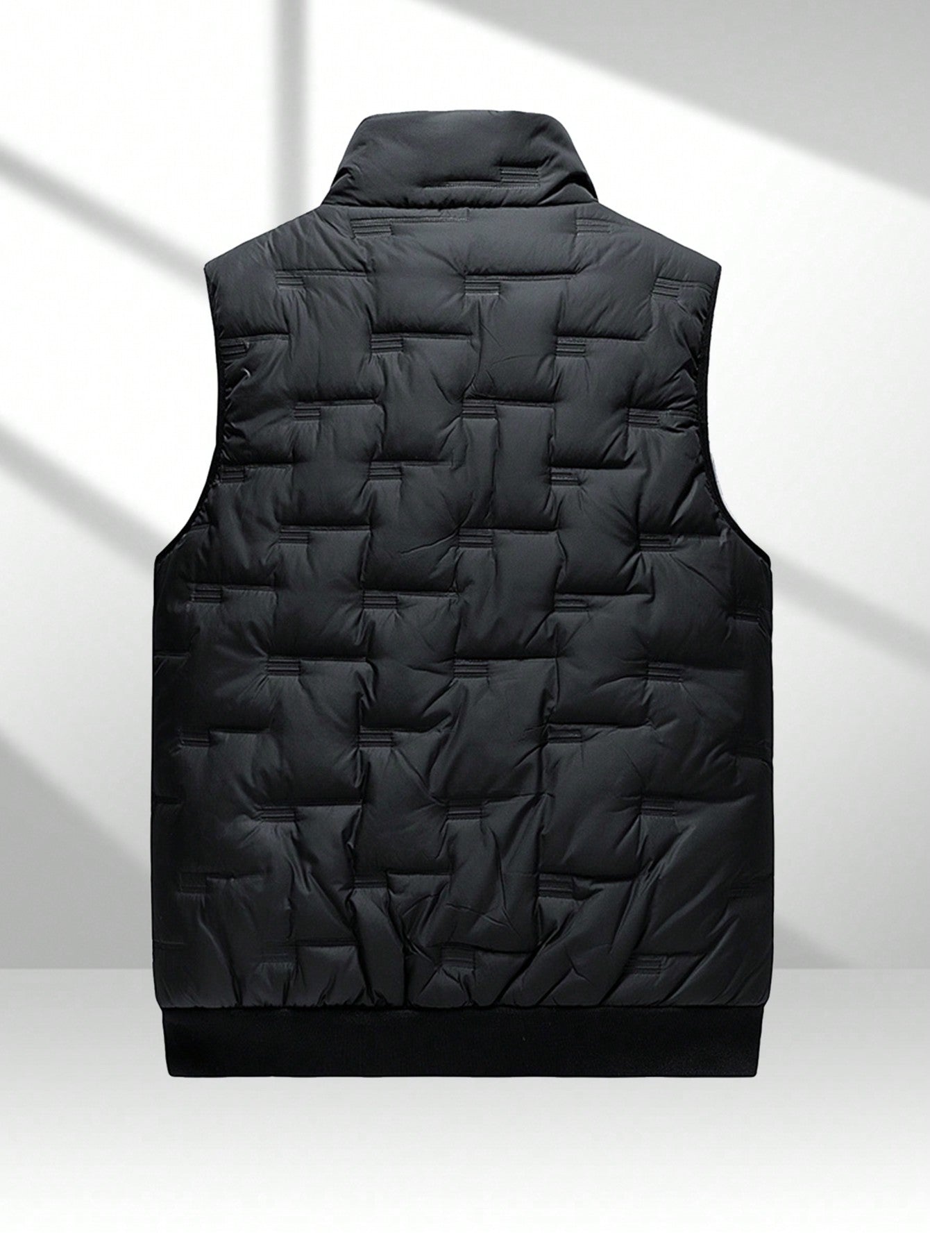 Gilet matelassé sans manche,col montant,pour homme