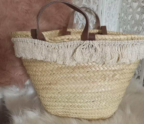 Panier personnalisé,panier bohème chic