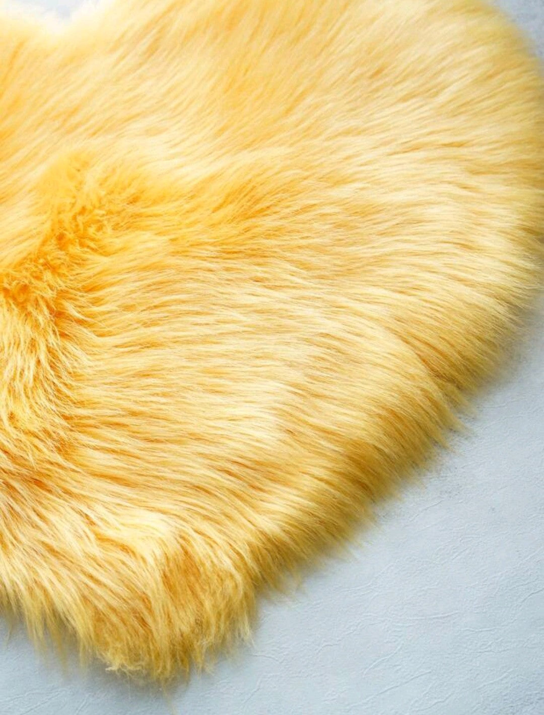 Tapis cœur en peluche