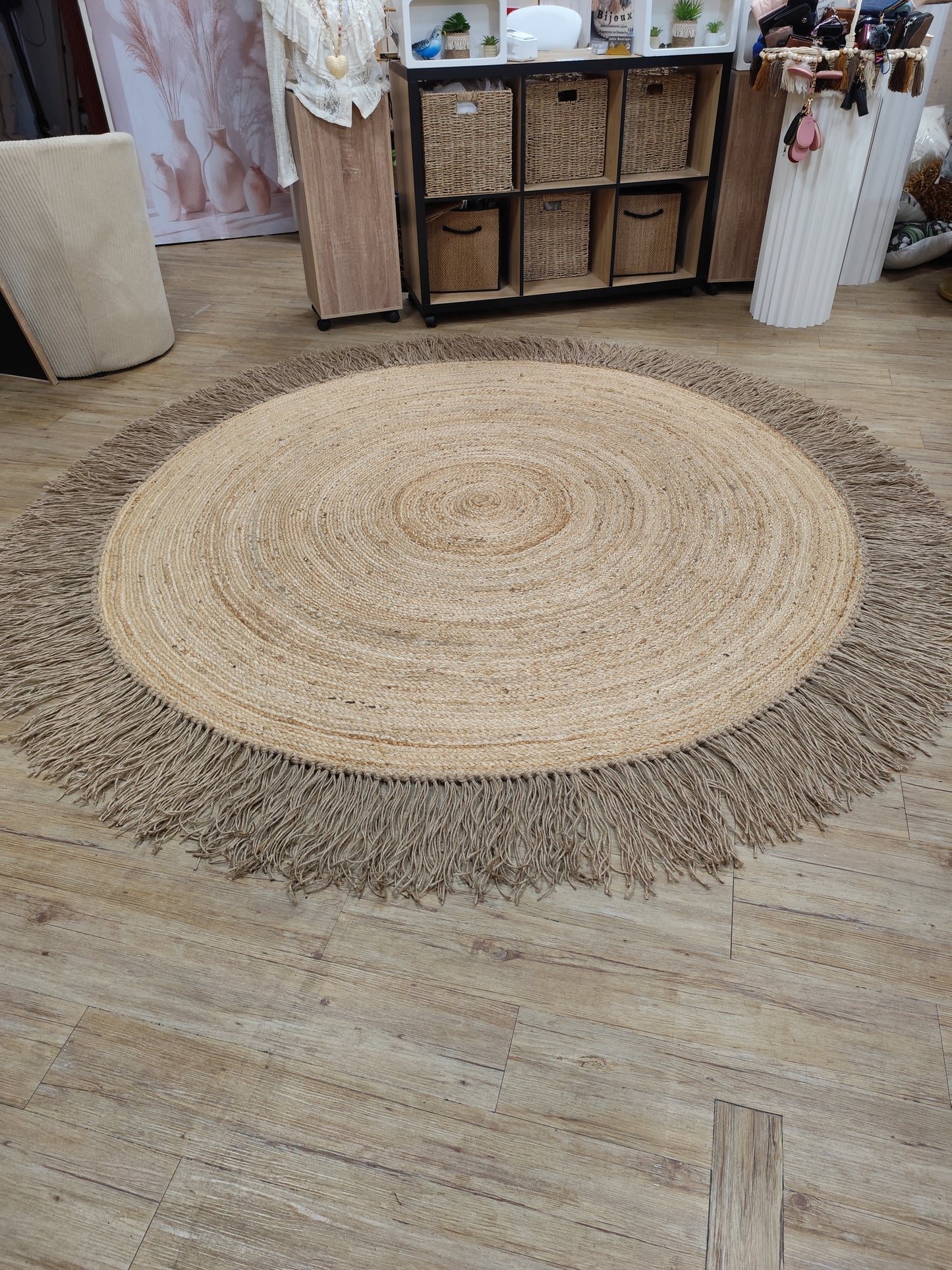 Grand tapis matière naturelle 3 m