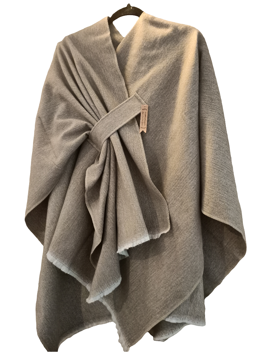 Cape châle à boucle,Beige,Noir,Gris,Marron