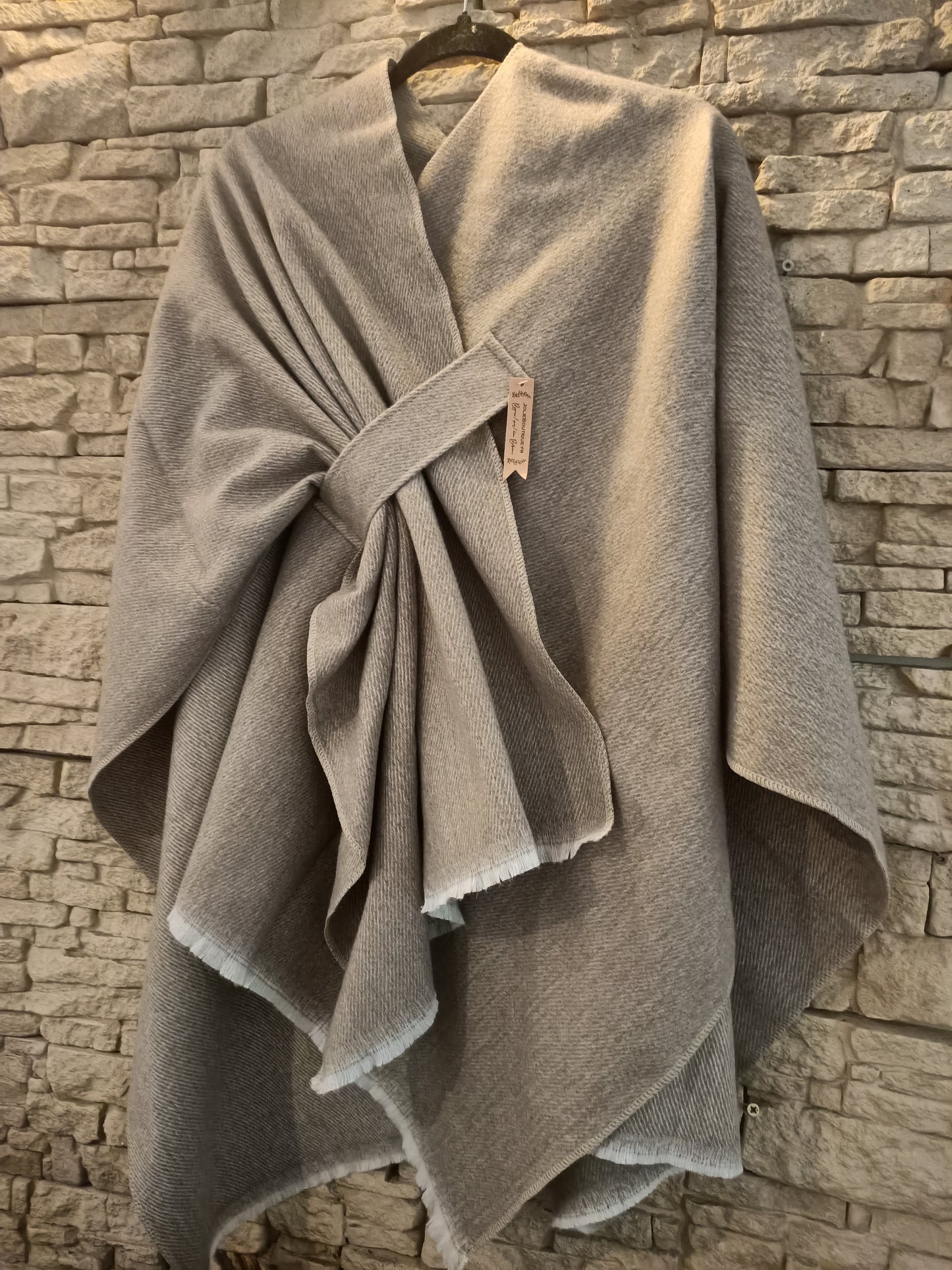 Cape châle à boucle,Beige,Noir,Gris,Marron