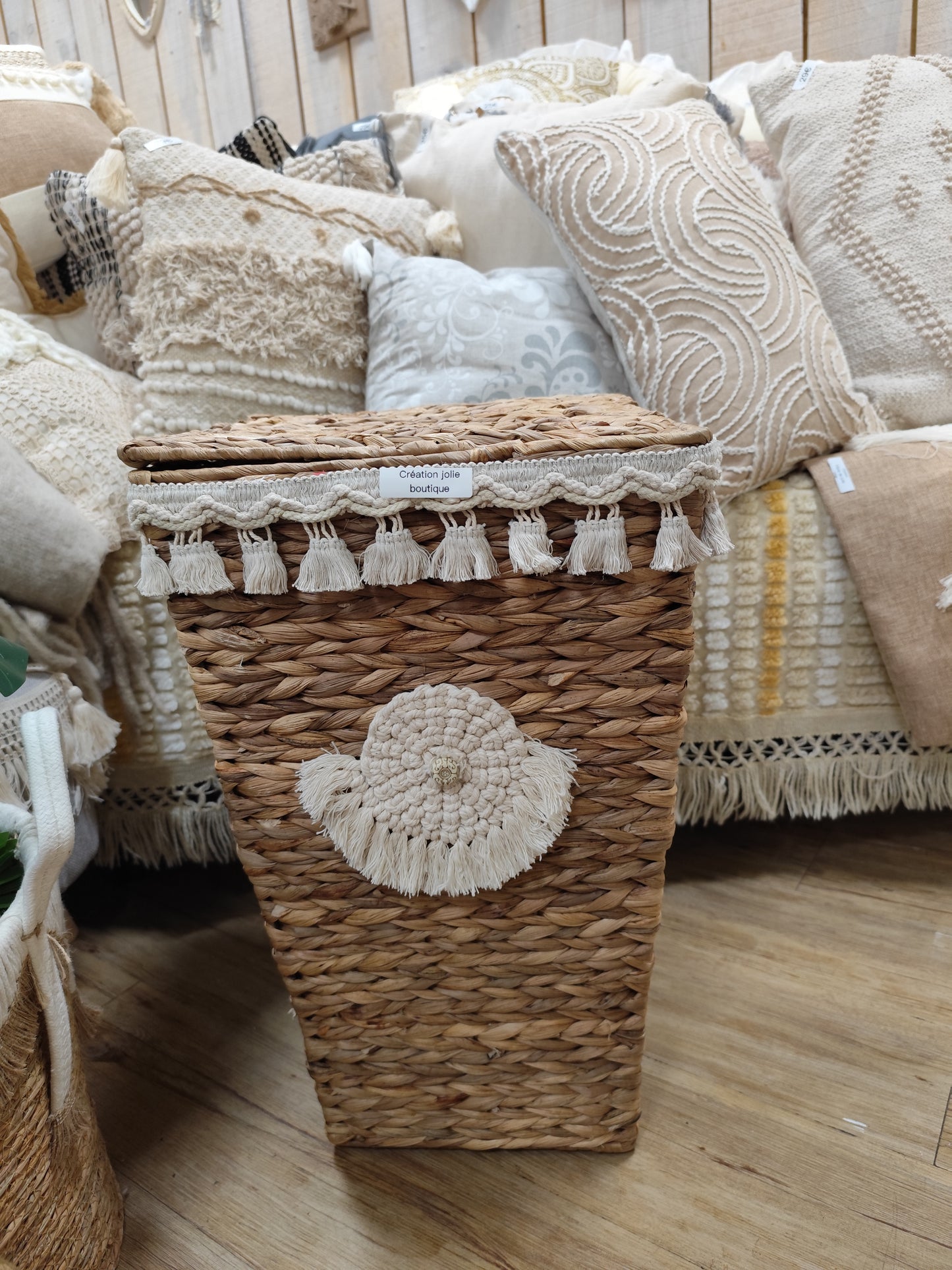 Panière de rangement bohème