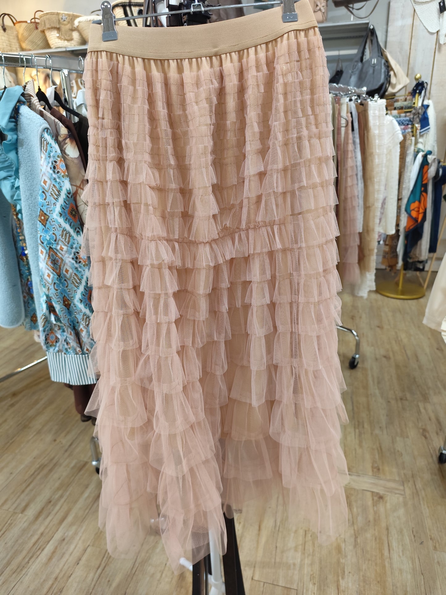 Jupe plissée dentelle