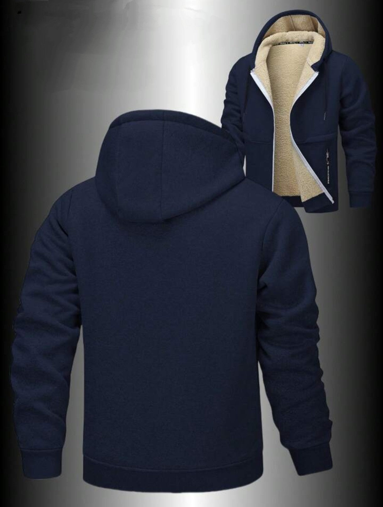 Veste à capuche doublé polaire pour homme