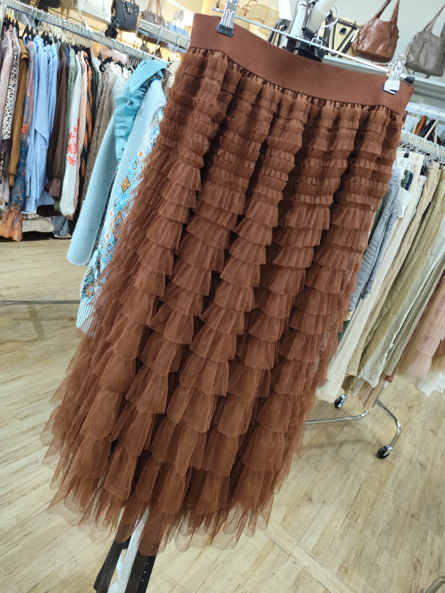 Jupe plissée dentelle