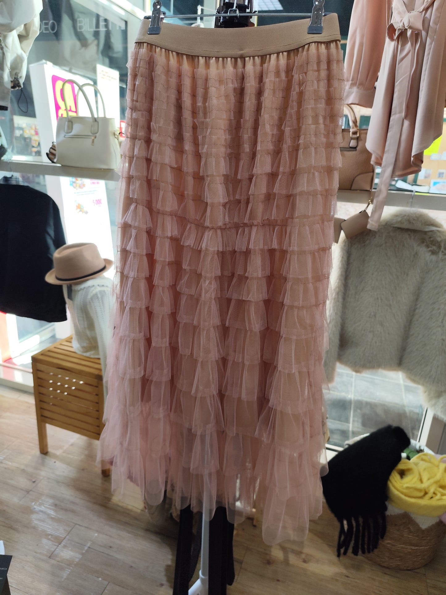 Jupe plissée dentelle