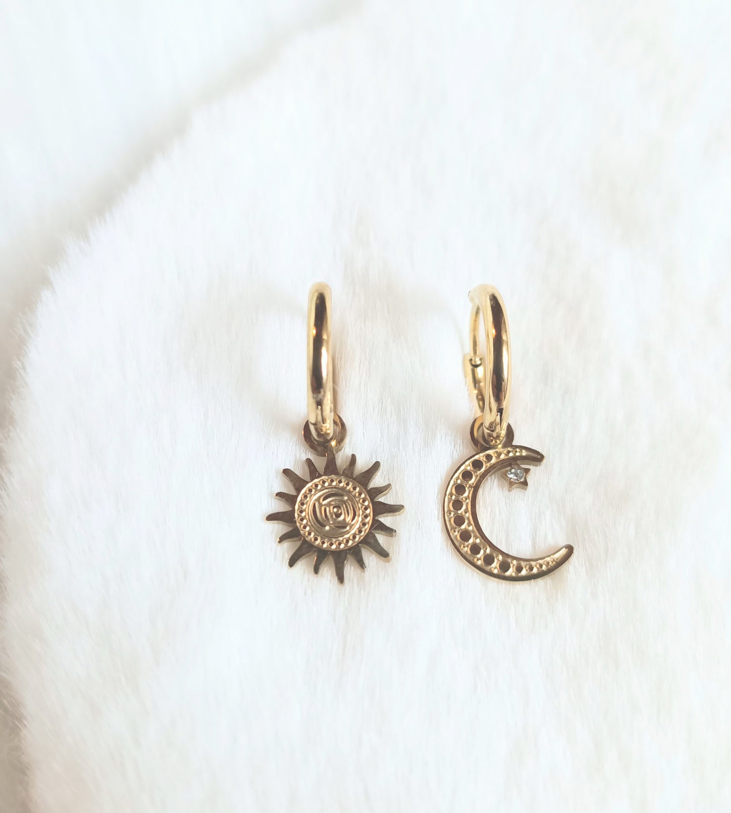 Boucles d'oreilles Lune&Soleil