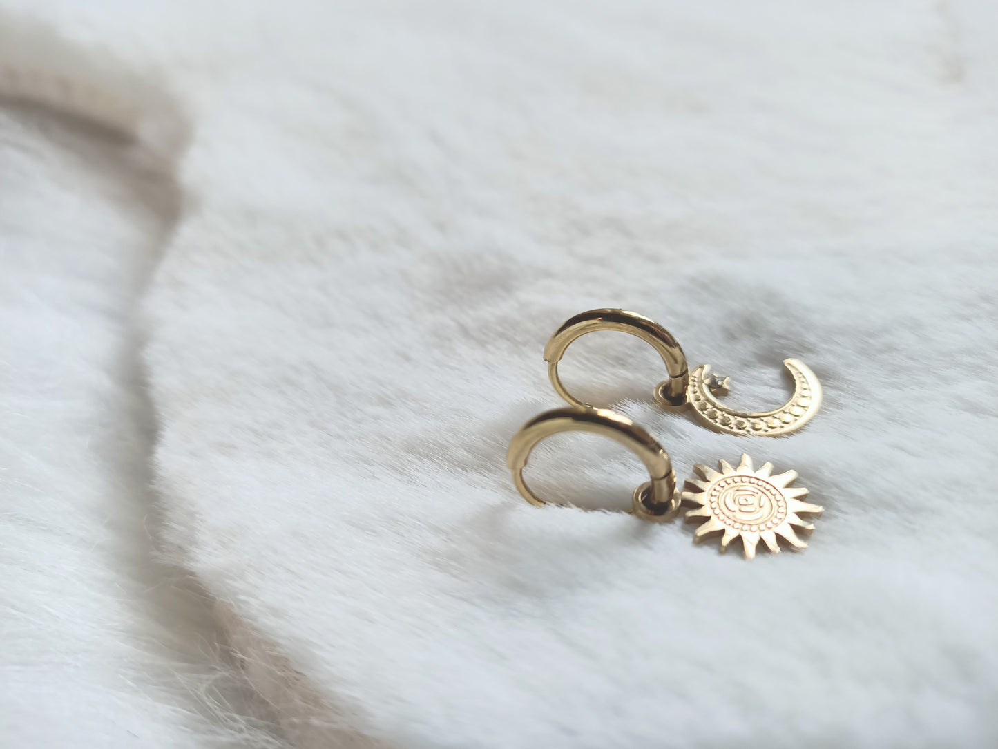 Boucles d'oreilles Lune&Soleil