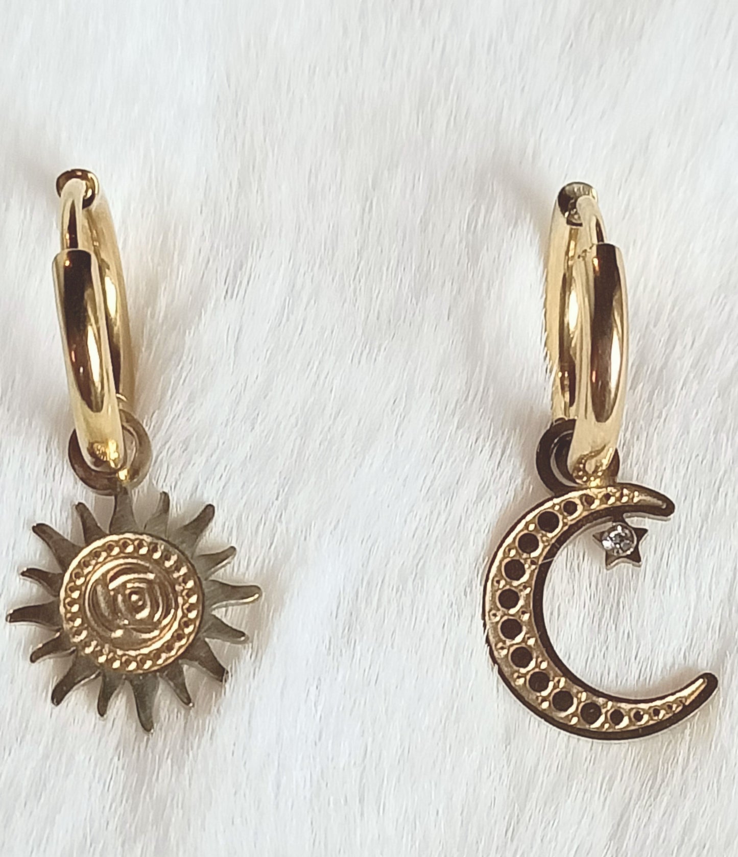 Boucles d'oreilles Lune&Soleil