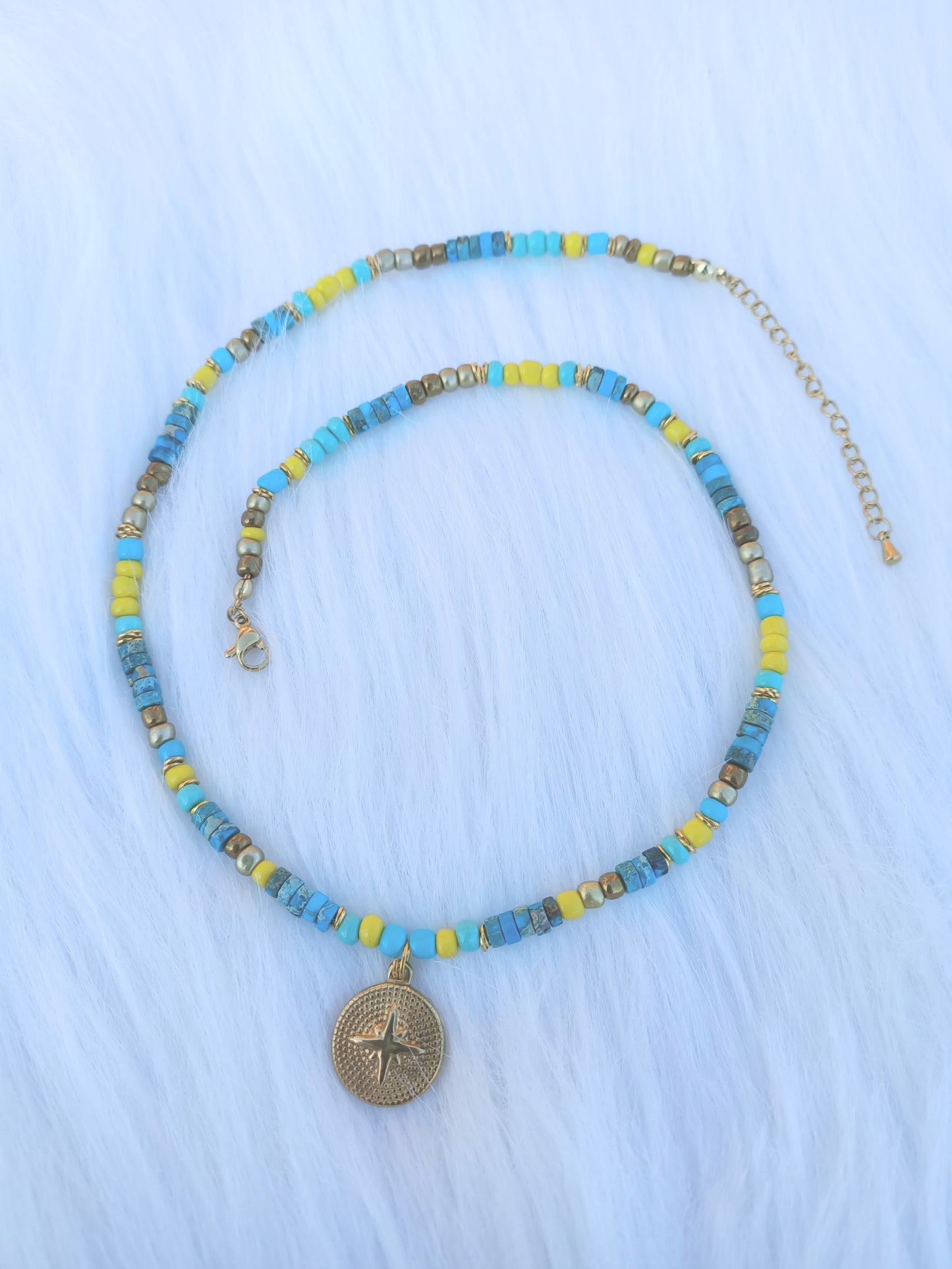 Collier Pierre Naturelle Turquoise