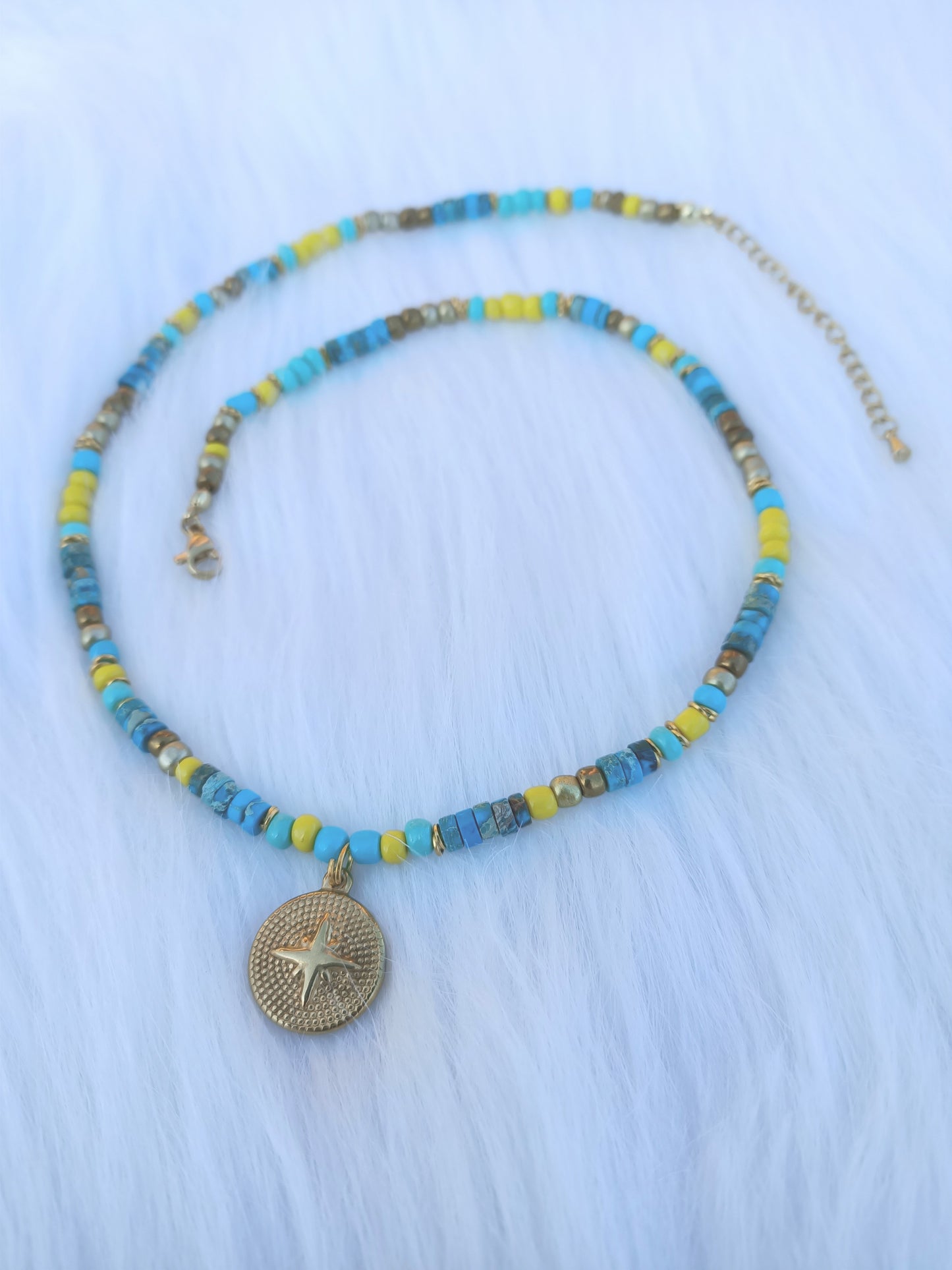 Collier Pierre Naturelle Turquoise