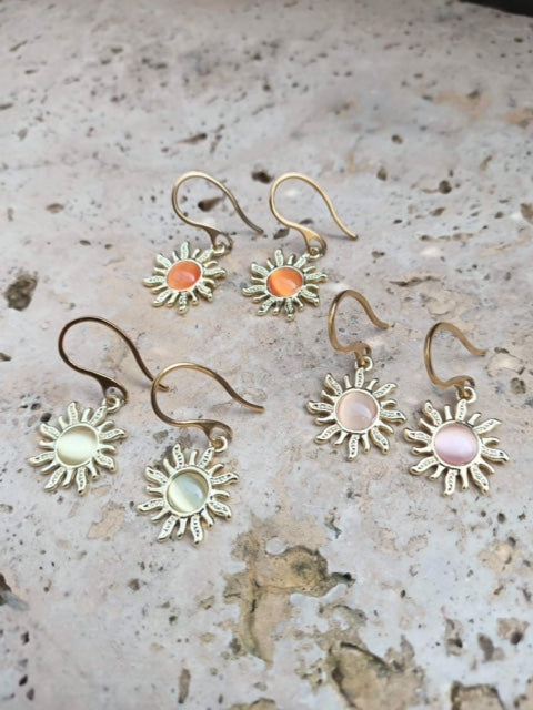 Boucles d'Oreilles "Soleil Nacré"