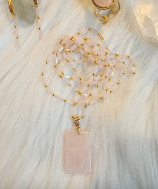 Collier Quartz Rose